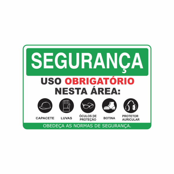 SE-34 SEGURANÇA USO OBRIGATÓRIO NESTA ÁREA