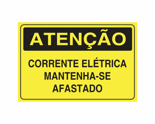 AT-18 ATENÇÃO CORRENTE ELÉTRICA MANTENHA-SE AFASTADO