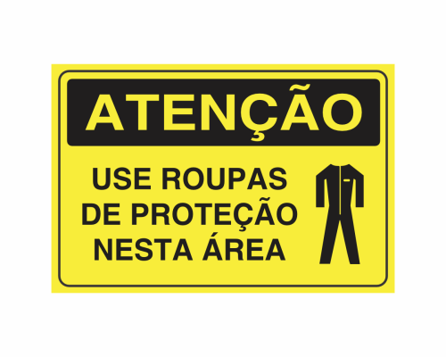 Use Roupas de Proteção Nesta Área