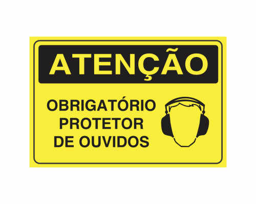 AT-29 ATENÇÃO OBRIGATÓRIO PROTETOR DE OUVIDOS