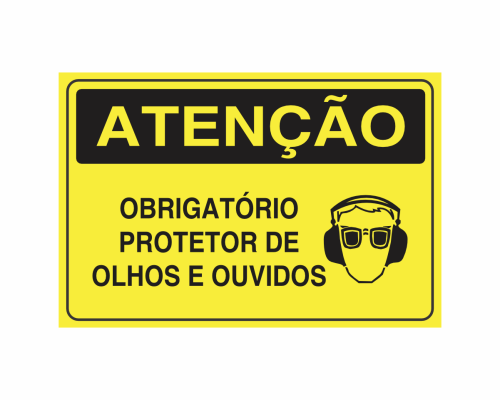 ATENÇÃO OBRIGATÓRIO PROTETOR DE OLHOS E OUVIDOS