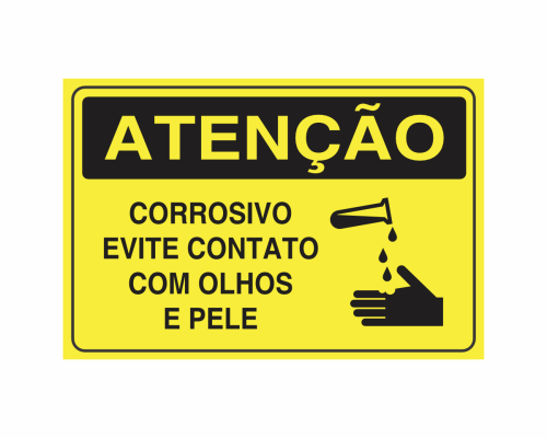 ATENÇÃO CORROSIVO EVITE CONTATO COM OLHOS E PELE