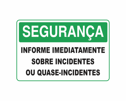 SE-39 INFORME IMEDIATAMENTE SOBRE INCIDENTES OU QUASE INCIDENTES